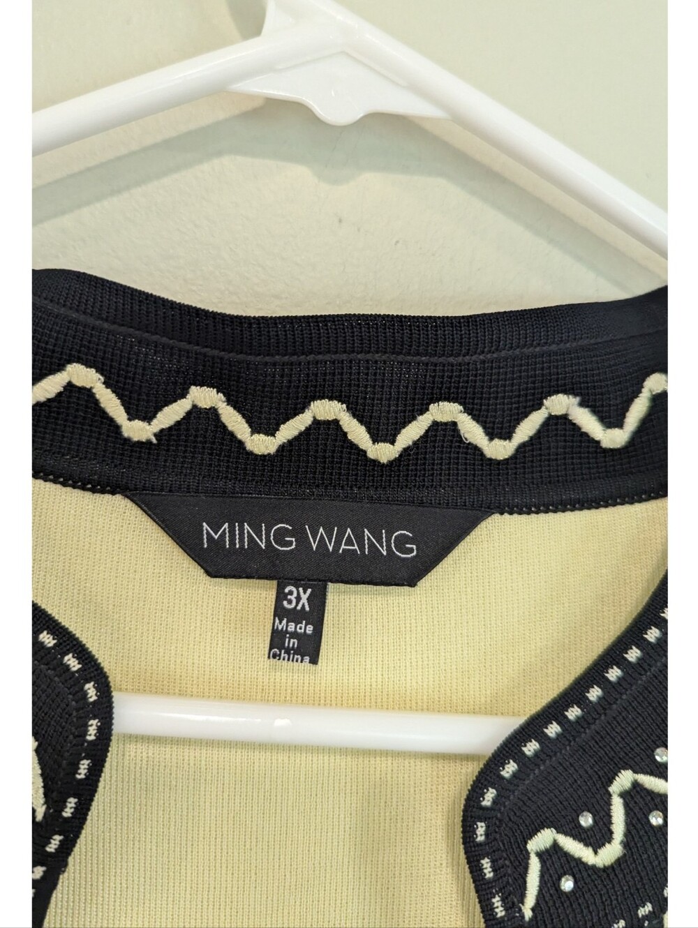 Ming Wang Yellow And Black Open Cardigan Sweater Size 3X - Picture 3 of 7